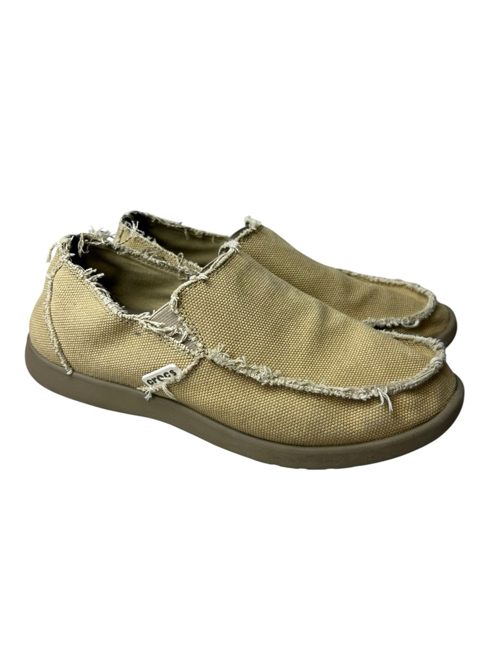 Crocs Santa Cruz Men’s Size 7 Tan Slip On Comfort Loafer Shoes